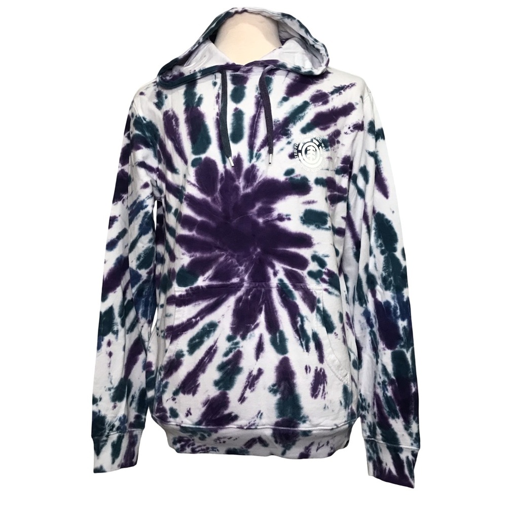 Element Seal BP TD Hoodie Men’s Sz L Multicolor Tie Dye Kangaroo Pocket Pullover